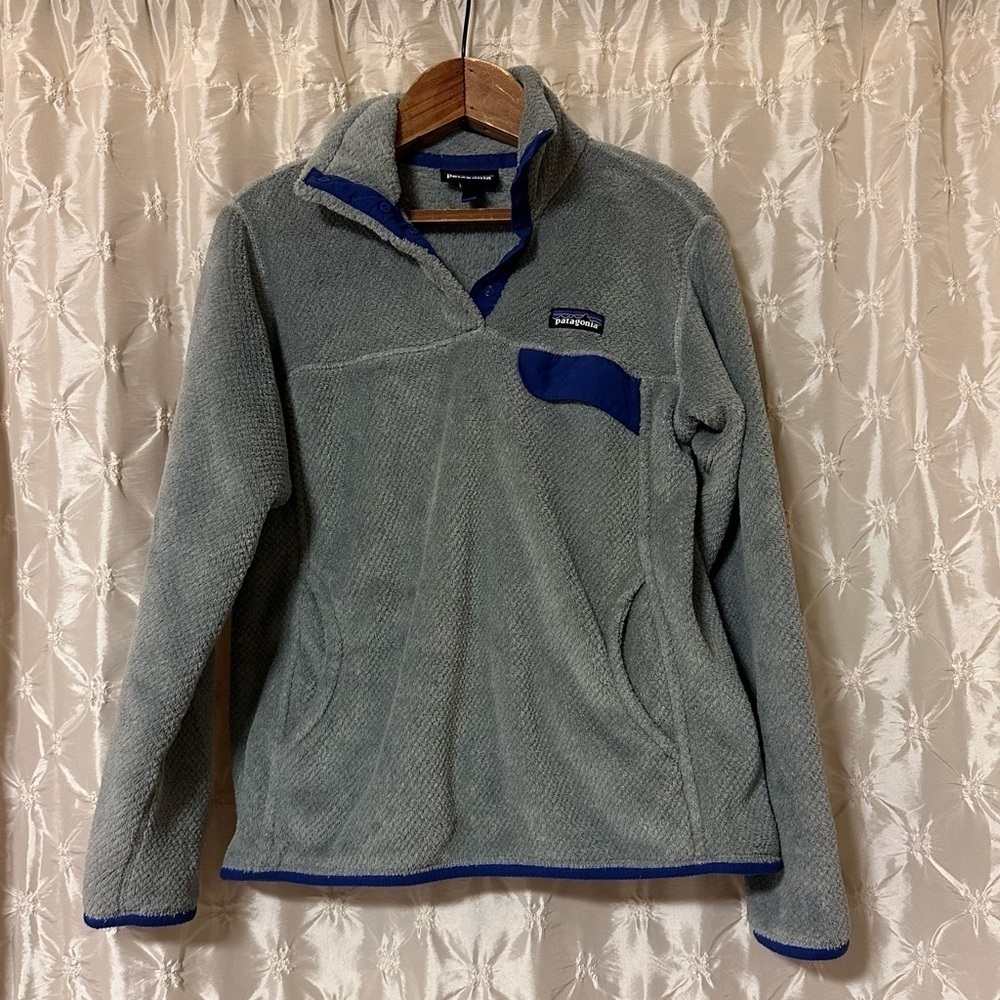 Patagonia Re-tool Fleece Pullover Gray 1/4 Snap Sweatshirt